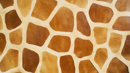 Giraffe skin pattern showing natural abstract shapes in brown and beige tones