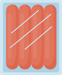 Boiled Sausage Slice Illustration