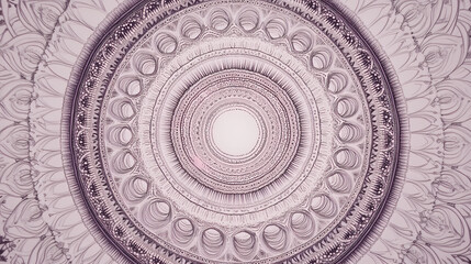 Abstract mandala pattern with intricate details and a circular design. Intricate Mandala Pattern. Illustration
