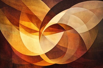 Obraz premium Abstract Warm Hues Intertwined Curving Layers Design