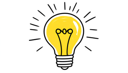 creative idea.Concept idea and innovation with paper light bulb on white background