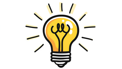 creative idea.Concept idea and innovation with paper light bulb on white background