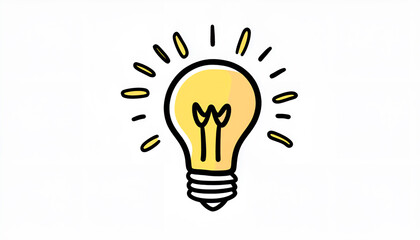 creative idea.Concept idea and innovation with paper light bulb on white background