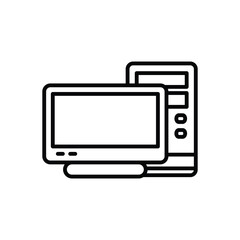 Desktop vector icon stock illustration