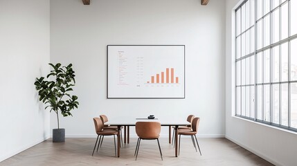 Strategic business meeting in modern office collaborative workspace data analysis environment bright and airy viewpoint professional concept for effective decision-making