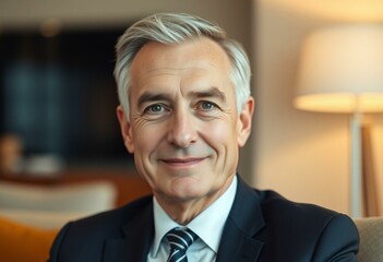 Naklejka premium Portrait of a wise and confident businessman