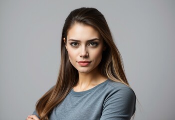 Obraz premium Portrait of a strong woman with determined expression