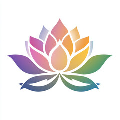 Fototapeta premium Vibrant Rainbow Lotus Illustration with Soft Gradients