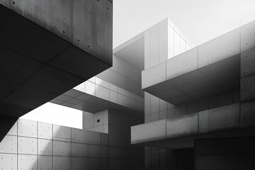 Obraz premium A black and white photo of a building