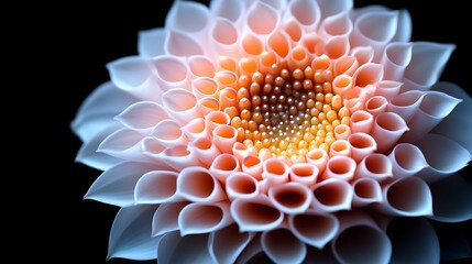 A Closeup View Of A Delicate Peach Dahlia Flower