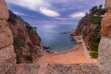 Secluded Beach in Tossa de Mar, Catalonia, Spain