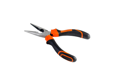 Precision Needle-Nose Pliers with Ergonomic Orange Handles