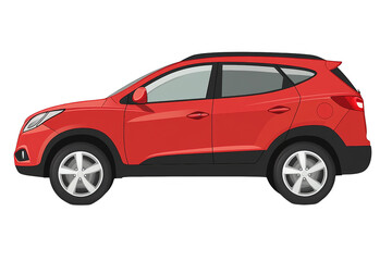 Obraz premium red car isolated on white