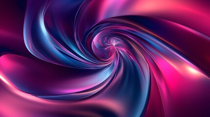 Obraz premium Abstract Swirling Pink and Blue Liquid Forms