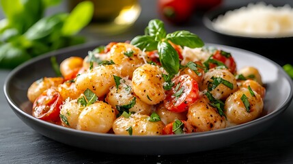 Delicious Gnocchi with Cherry Tomatoes and Basil