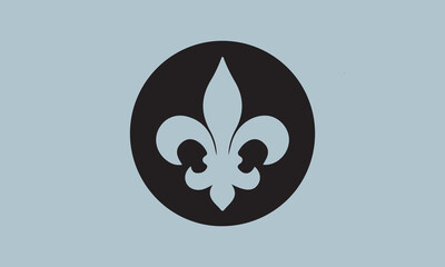  Heraldic symbol fleur de lis art vector illustration Hand drawn lettering phrase, Calligraphy t shirt design, Isolated on white background, Files for Cutting Cricut and Silhouette, EPS 10