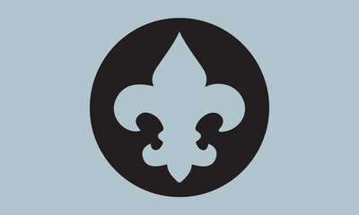  Heraldic symbol fleur de lis art vector illustration Hand drawn lettering phrase, Calligraphy t shirt design, Isolated on white background, Files for Cutting Cricut and Silhouette, EPS 10