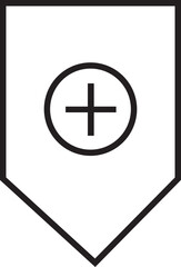 Obraz premium Favourite and Bookmark line icon. Save icon, bookmark sign with label ribbon symbol. add to favorites icon button. Bookmark icon illustration isolated on white background.