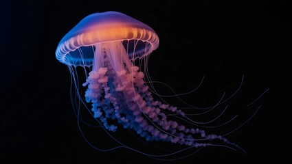 The Ethereal Beauty of a Vibrant Jellyfish