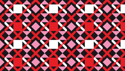 Abstract decorative geometric pattern combination of colorful triangles and squares
