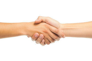 handshake isolated on white background