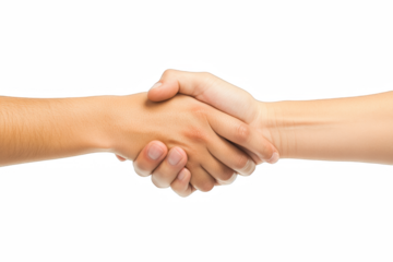 handshake isolated on white background