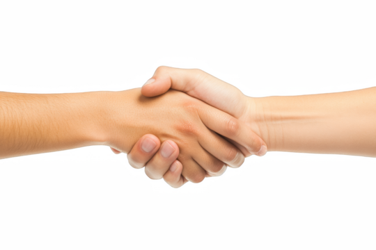handshake isolated on white background