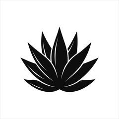 Black Agave Icon Vector Art Collection