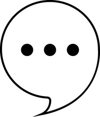 Fototapeta premium Chat message and Text line icon. Speech bubble symbol. Speech Bubble Collaboration Concept on isolated transparent background. Talk message Bubble chat icon, online communication, Conversation vector.