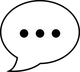 Chat message and Text line icon. Speech bubble symbol. Speech Bubble Collaboration Concept on isolated transparent background. Talk message Bubble chat icon, online communication, Conversation vector.