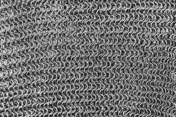 A close up of a metal chain with many links
