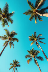 A Blue Sky With Palm Trees