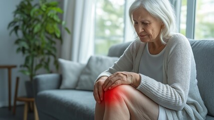old person with knee pain