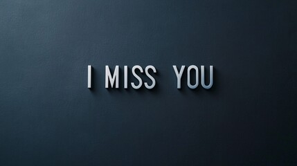 Obraz premium I Miss You Text on Dark Background