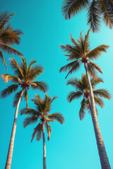 A Blue Sky With Palm Trees