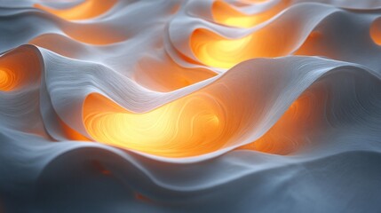 Obraz premium Abstract glowing waves, swirling fabric texture.