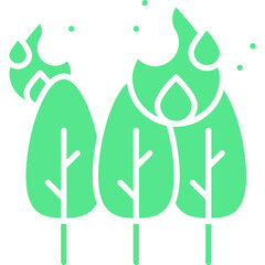 Forest Fire icon single vector illustration