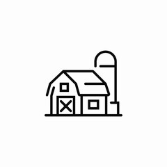 farm barn icon sign vector