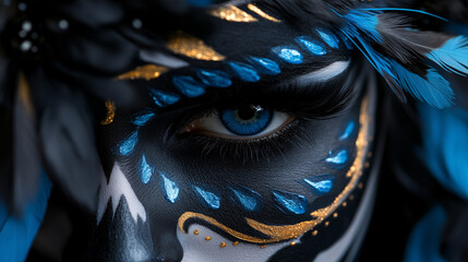 Sugar skull girl. Day of The Dead. Dia DE Los Muertos face painting, Mexican Holiday, costume	
