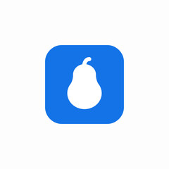 pear fruit icon sign vector