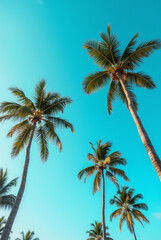 A Blue Sky With Palm Trees