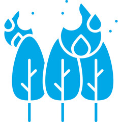 Forest Fire icon single vector illustration