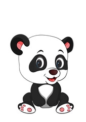 Obraz premium panda Baby sit on flow