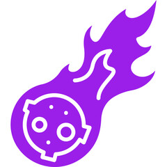 Falling Asteroid icon single vector illustration