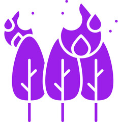 Forest Fire icon single vector illustration