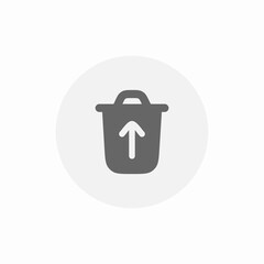 restore from trash bin file icon sign vector