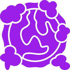 Global Pollution icon single vector illustration