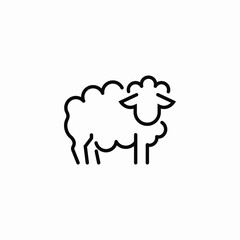 sheep lamb icon sign vector