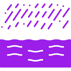 Obraz premium Water Flooding icon single vector illustration