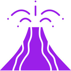 Volcano icon single vector illustration